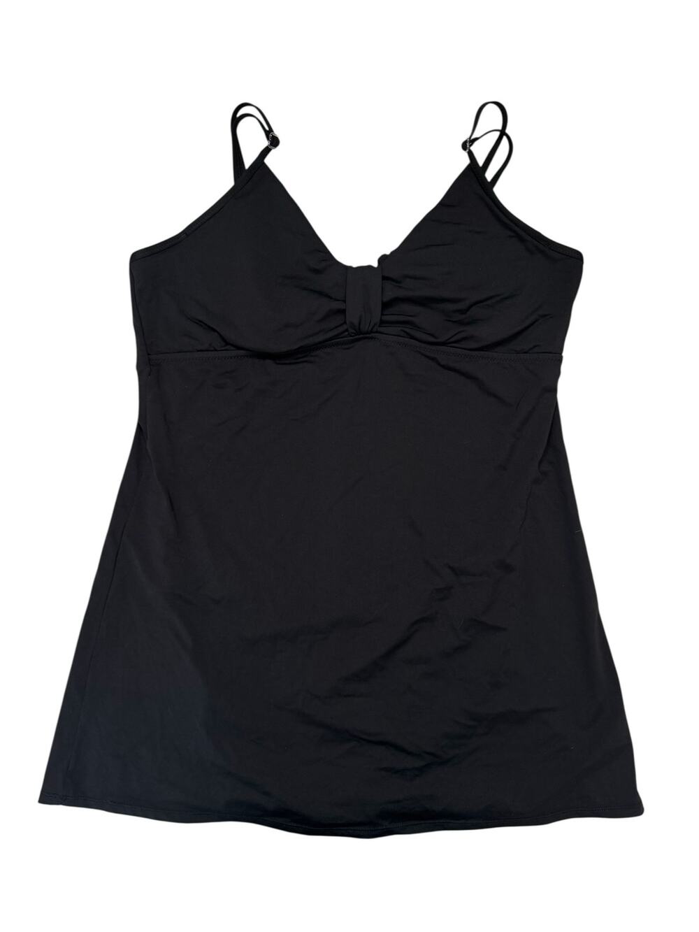 GARNET HILL Swim Dress in Black Size 16 Womens One Piece Adjustable Strap